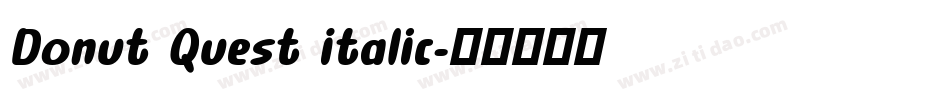 Donut Quest Italic字体转换